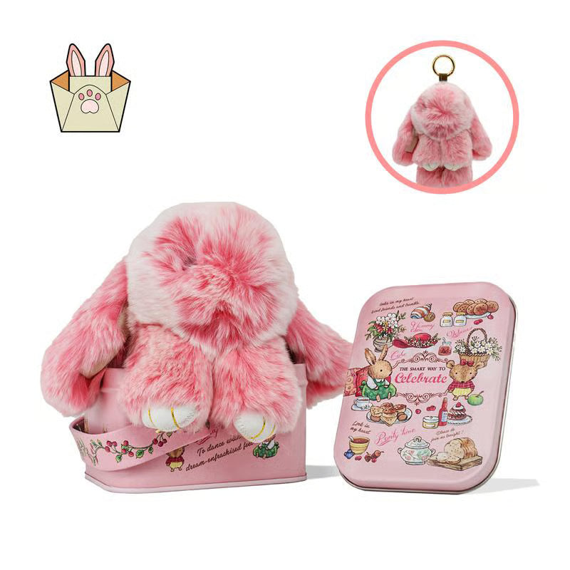 š„Handmade Soft Bunny Fur Ball Keychain