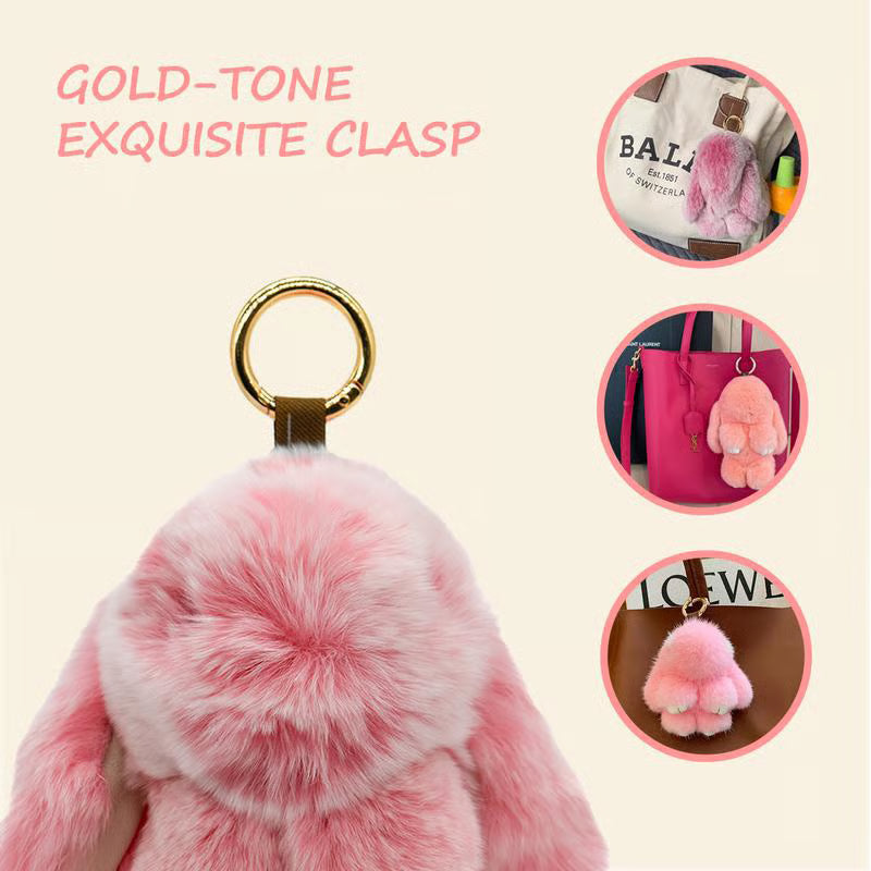 🔥Handmade Soft Bunny Fur Ball Keychain